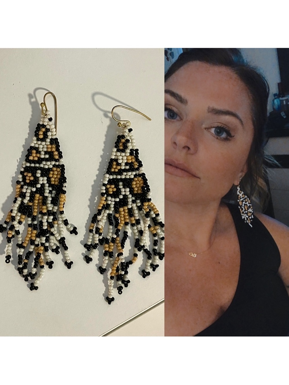 beaded 🐆 earrings